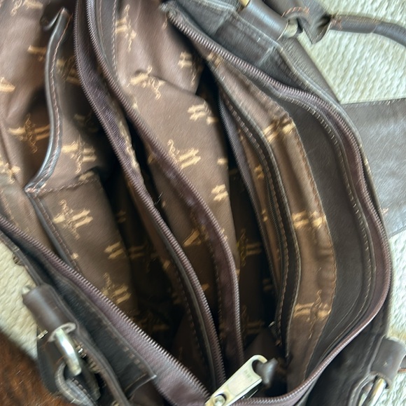 American West Purse & wallet. Genuine embossed  leather & soft  brindle hide - Picture 6 of 16